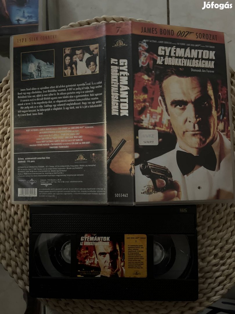 007 gyémántok az örökkévalóságnak vhs