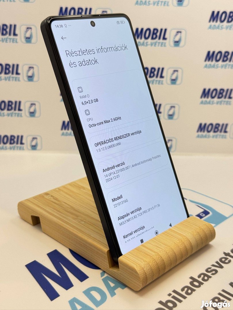 014 Xiaomi Redmi Note 12 Pro 5G 6.128GB, 12 hónap garancia!