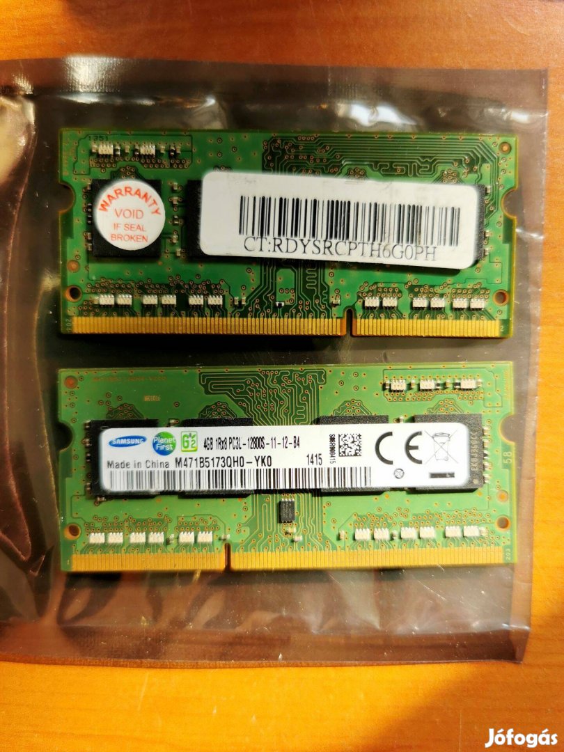 04/2 Samsung M471B5173QH0 8gb 3 hó garancia PC3L DDR3 ram kit memória