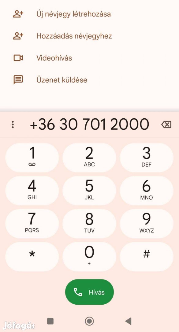 06 30 701 2000 telefonszám eladó!