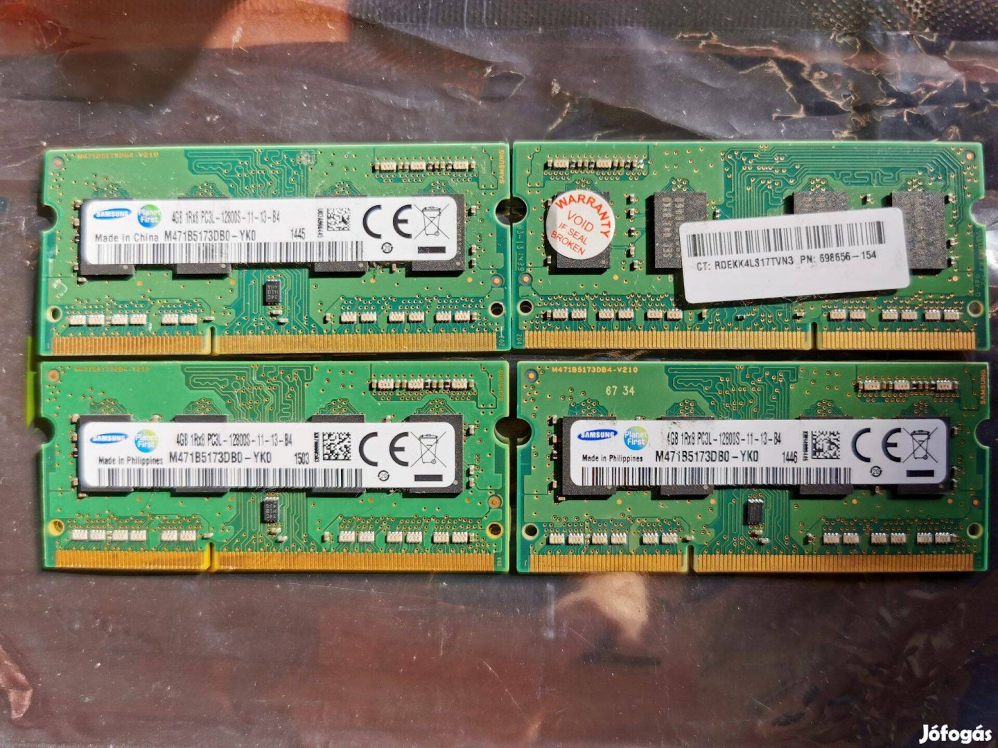 07/3 Samsung M471B5173DB 16GB 3 hó garancia PC3L DDR3 ram kit memória