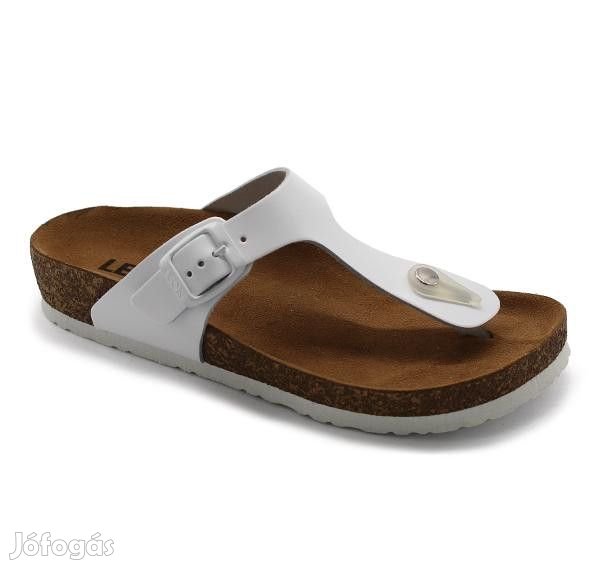 0Ft kiszállítás! Leon Comfortstep 4080 fehér NŐI BŐR PAPUCS 36-40