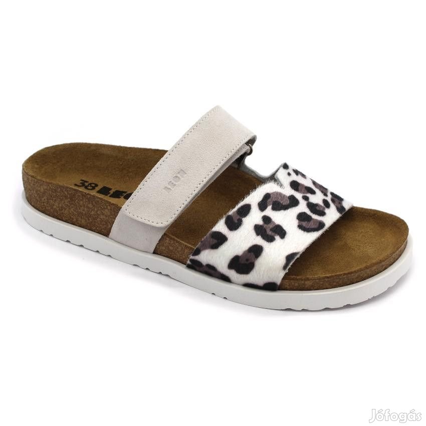 0Ft kiszállítás! Leon Comfortstep 7021 fehér női bőr papucs 36-41 -Bi