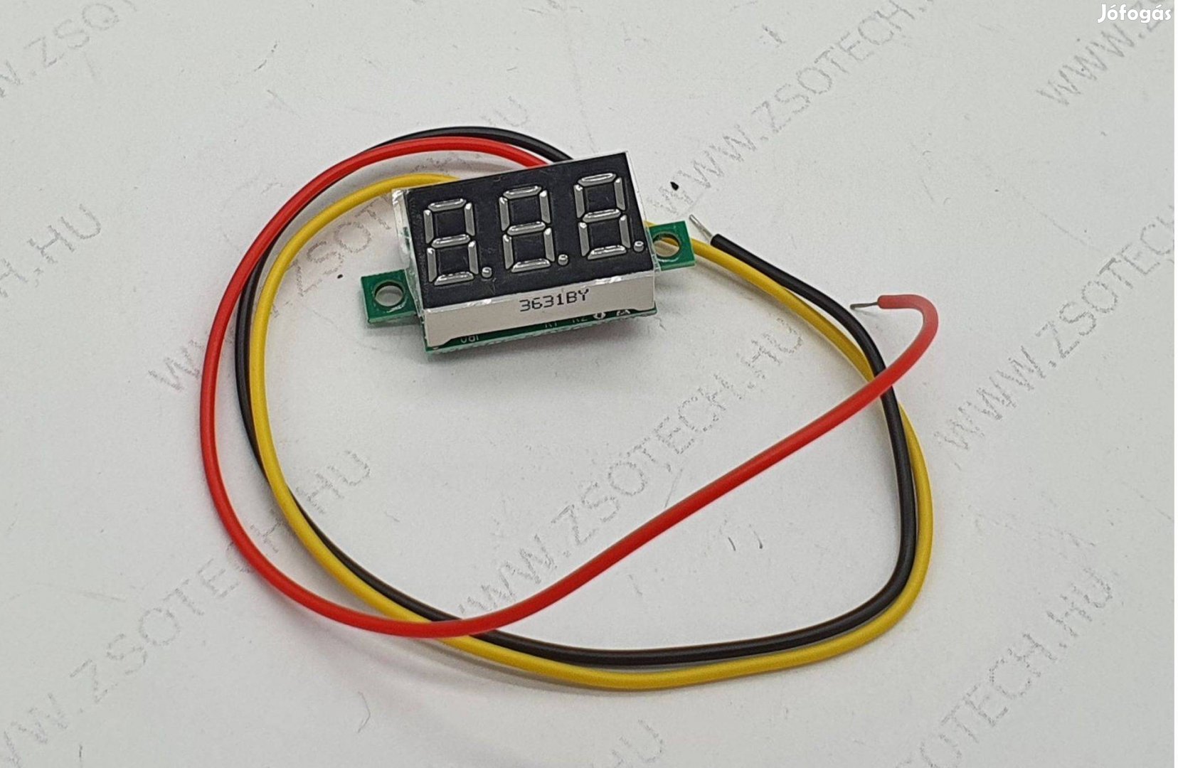 0.36" Feszültség kijelző mérő 0-100V DC LED 3 vezetékes