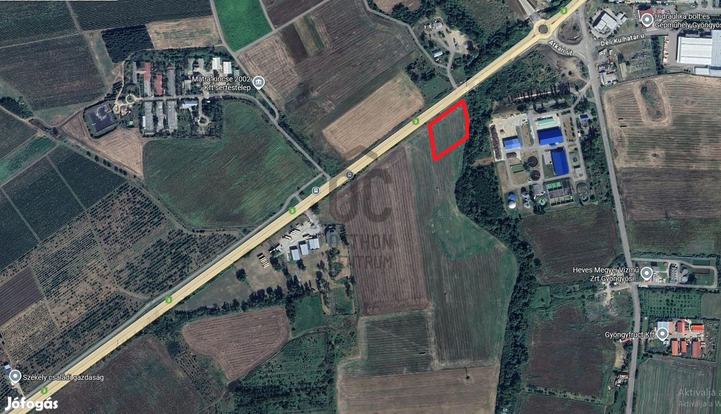 0,5 hektáros napelem parknak szánt telek eladó Gyöngyös