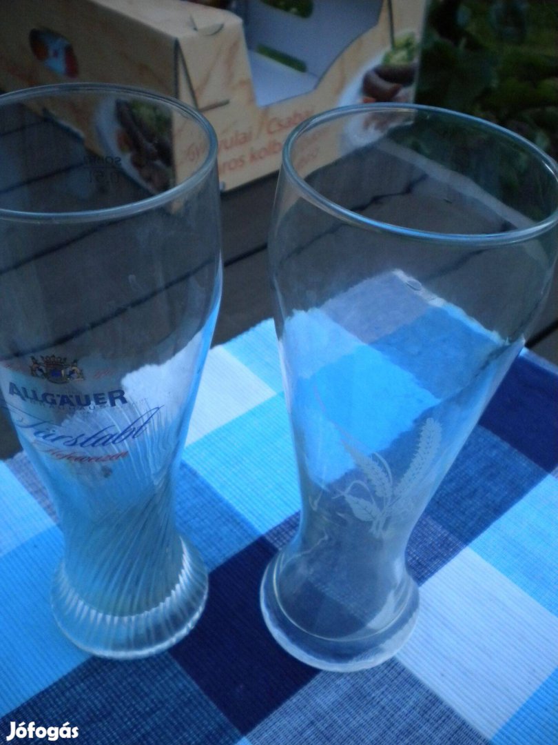 0,5 literes sörös pohár búzasör 2db