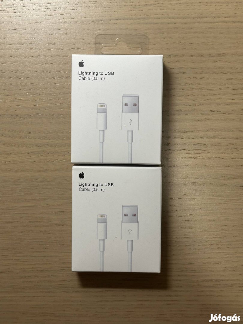 0,5 méter!! Apple usb to lightning kábel 2db egyben 