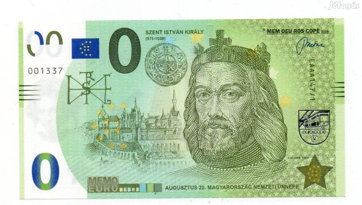 0 Euró Szent István Király 975 - 1038 Magyarország 2018