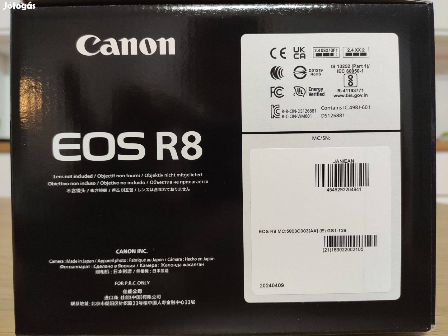 0 expós Canon EOS R8