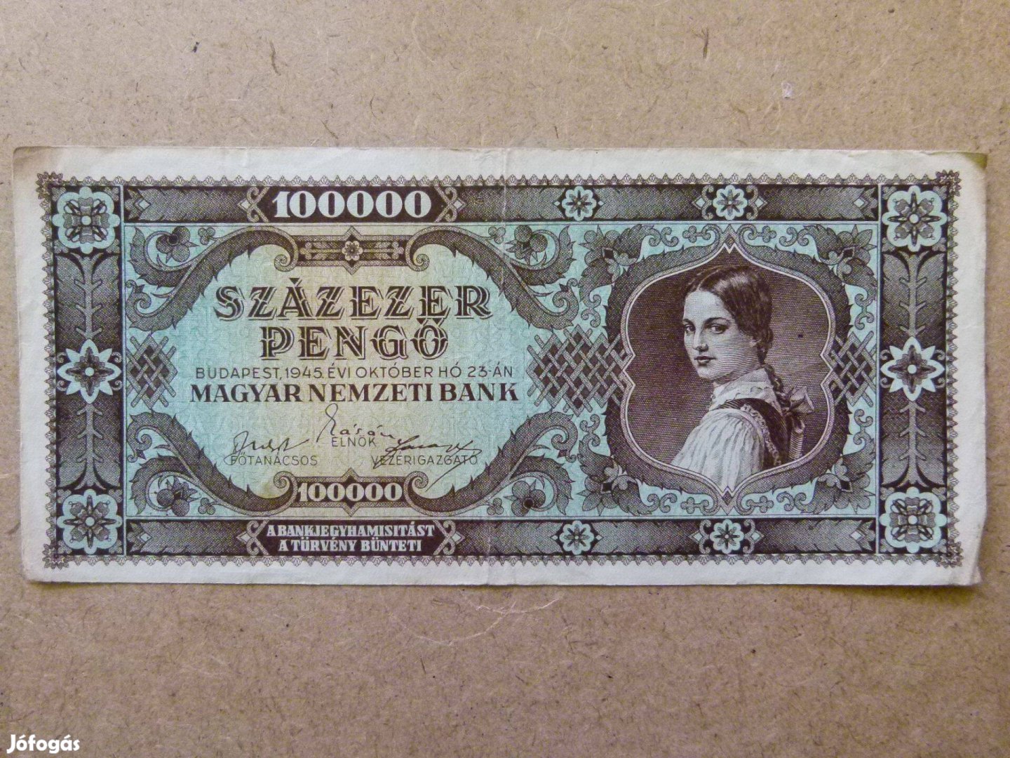 100000 Pengő 1945