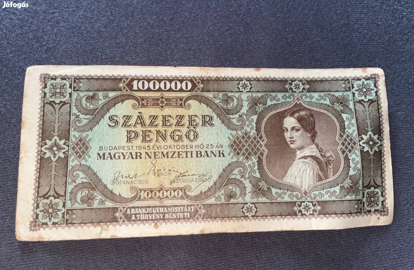 100000 pengő 1945