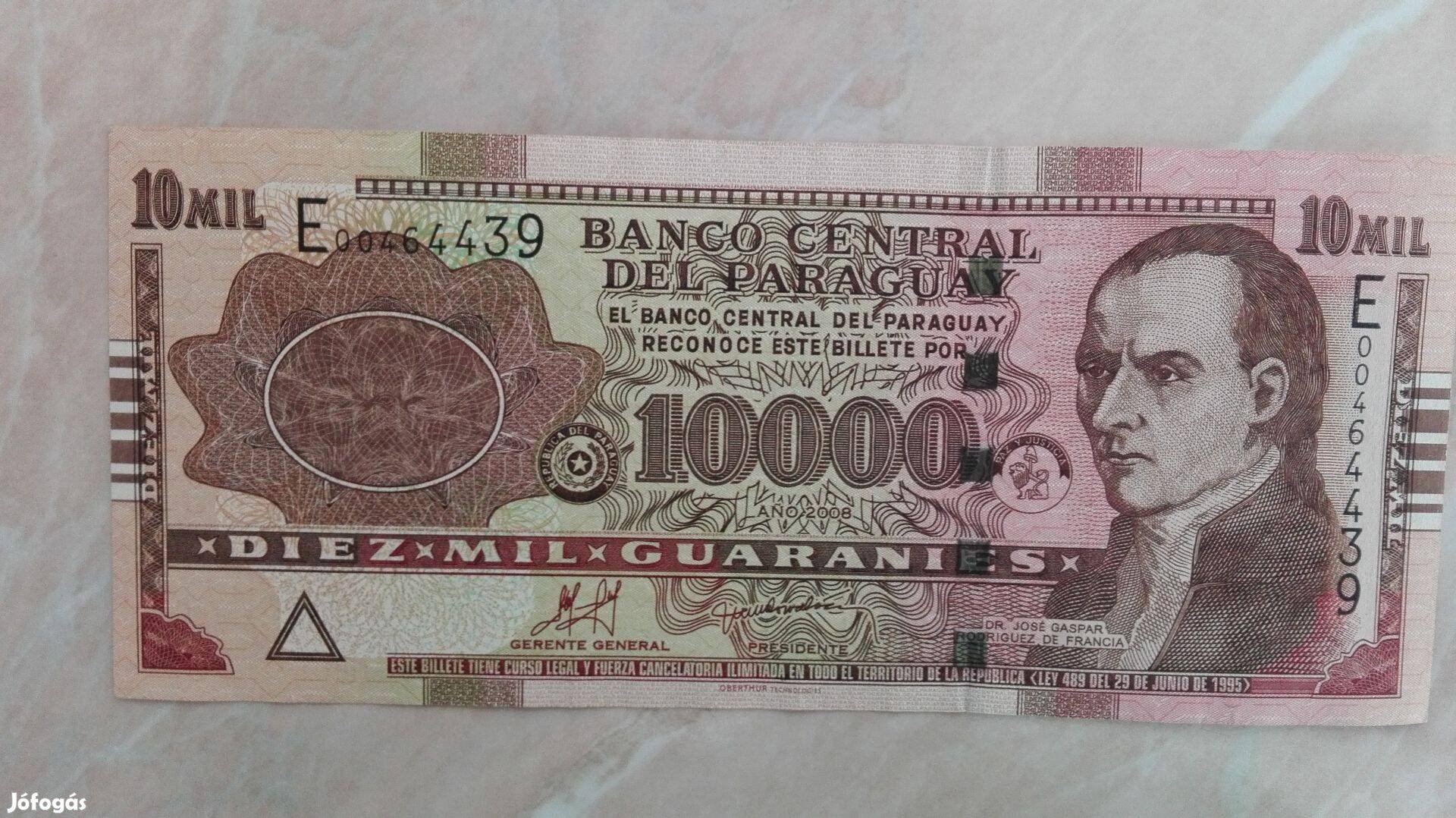 10000 guaranies Paraguay 2008-as