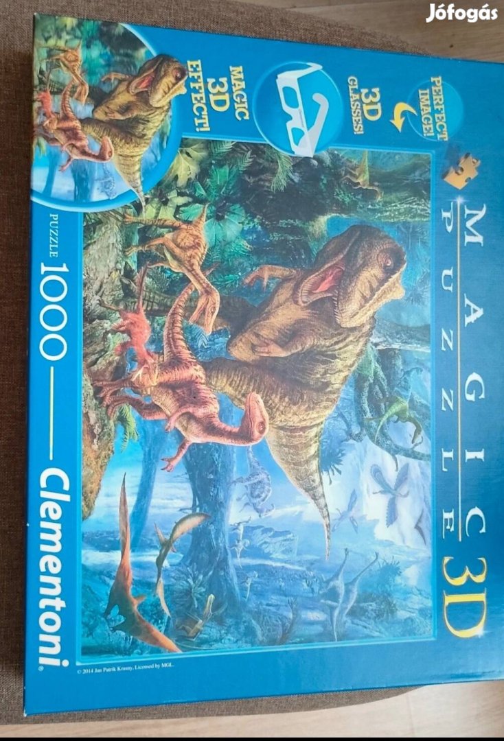 1000 db-os Dinoszauruszos puzzle, kirakó (3D-s)