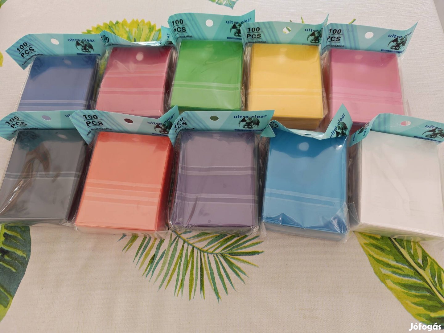 1000 db színes kártyavédő egyben 66x99