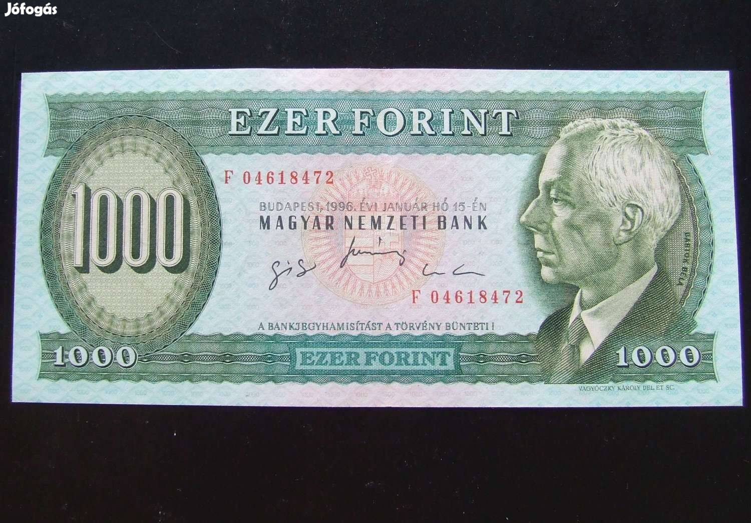 1000 forint 1996 "F" sorozat - 2. Legritkább Típus!