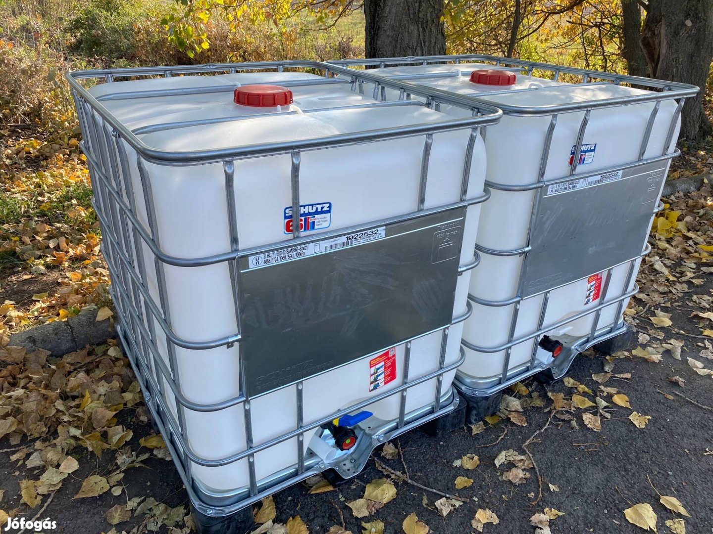 1000 literes IBC tartály (1m3-es) esővízgyűjtő - ivóvíz tisztaságú!