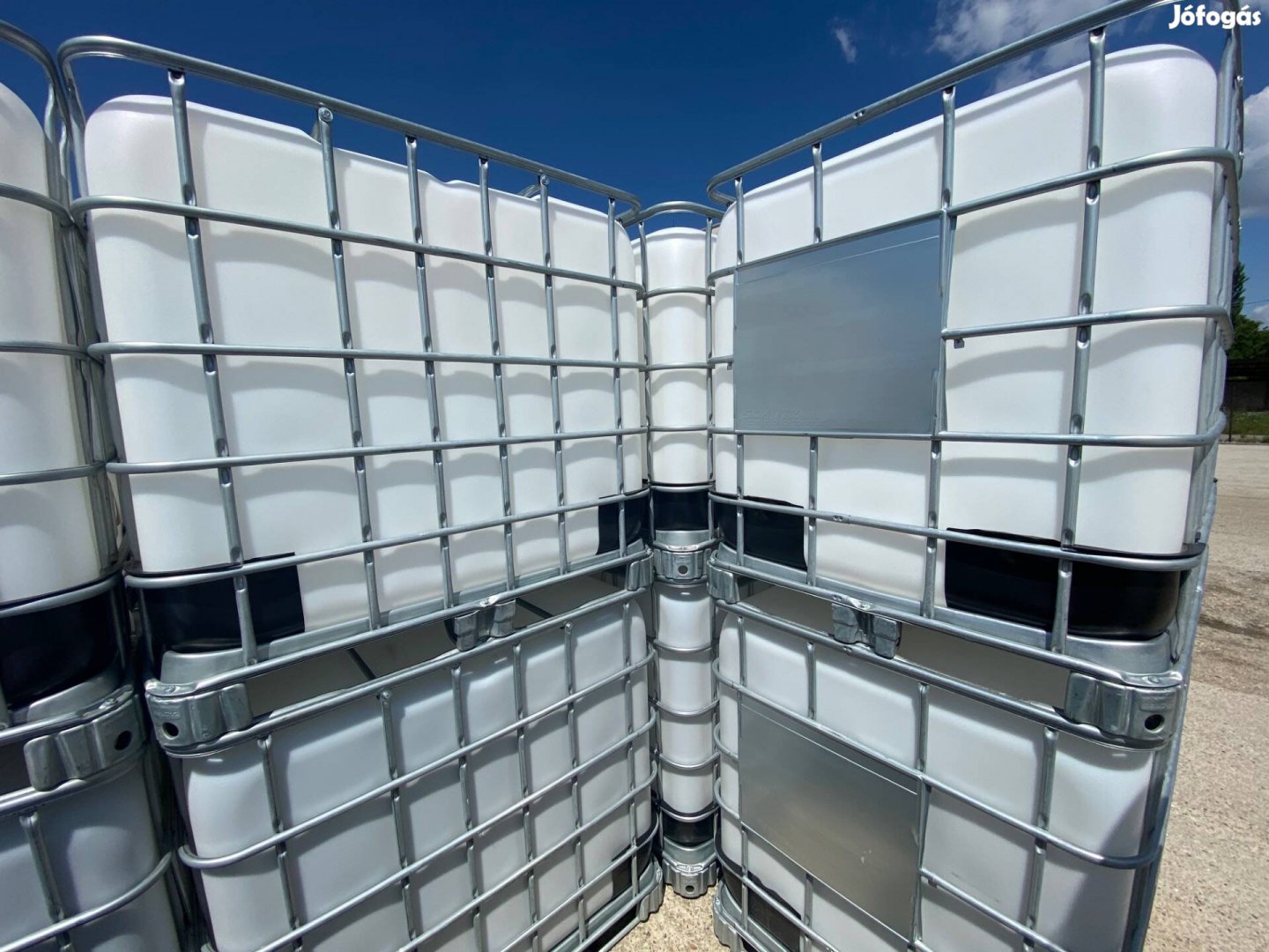 1000 literes IBC tartály (1m3-es) esővízgyűjtő - ivóvíz tisztaságú!