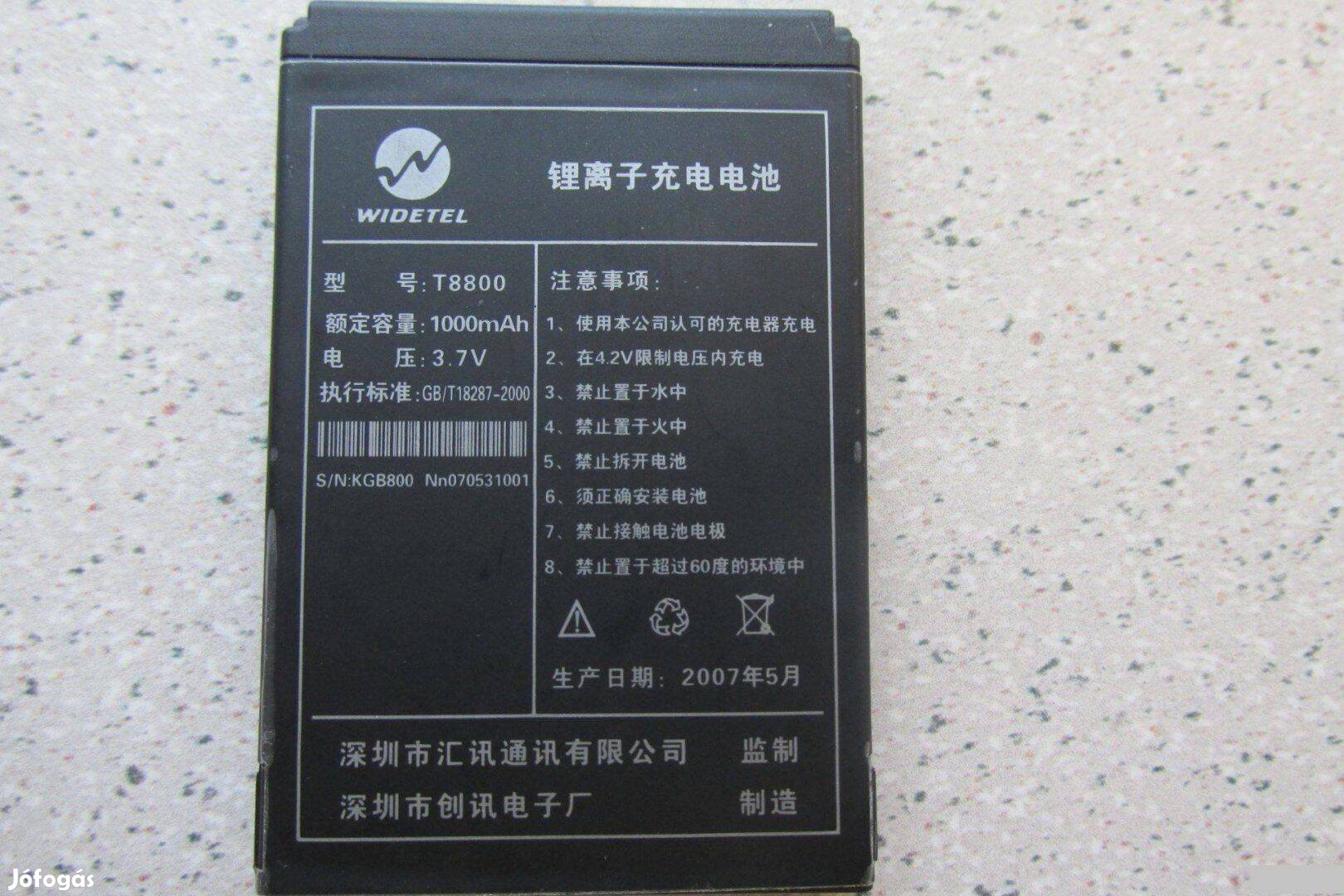 1000 mAh Li-ion akkumulátor T8800 Ztc 199 Handy mobil telefonhoz eladó