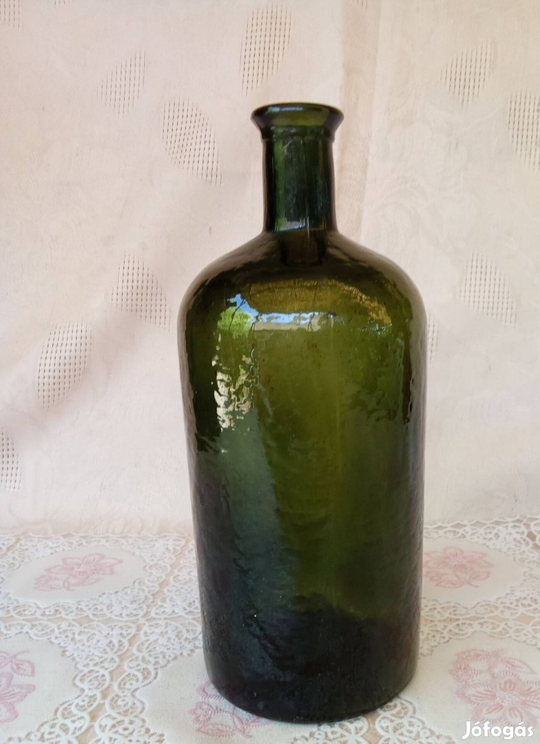 1000 ml-es zöld patikai üveg, folyadéküveg 