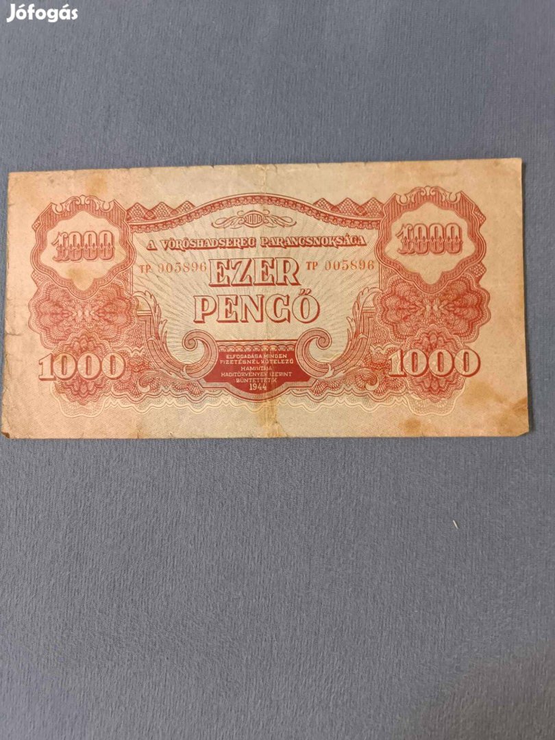 1000 pengő 1944 alacsony sorszám