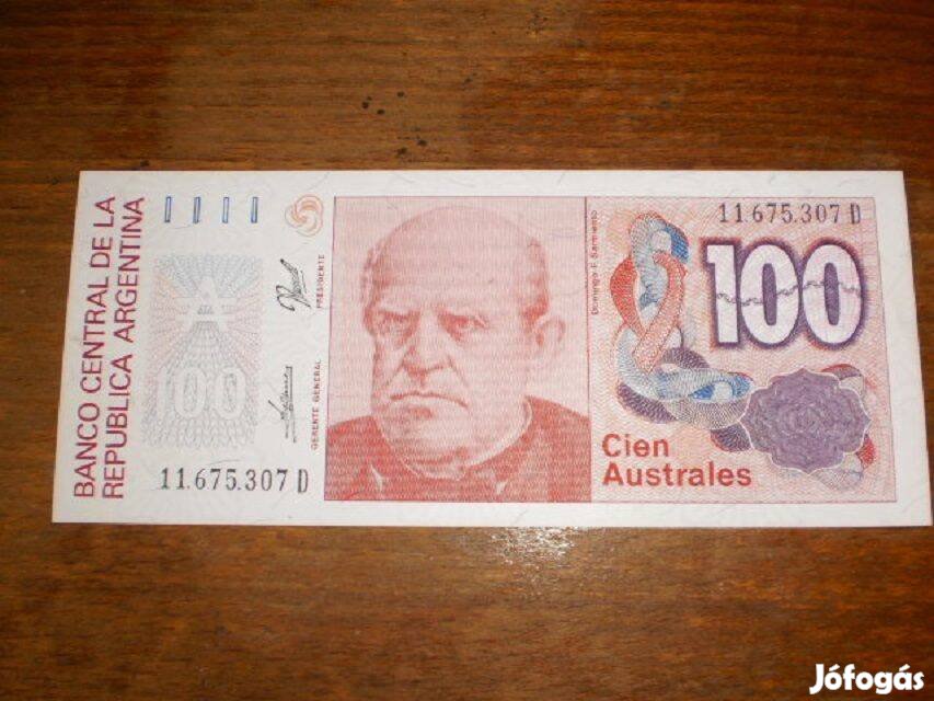 100 Cien Australes UNC eladó