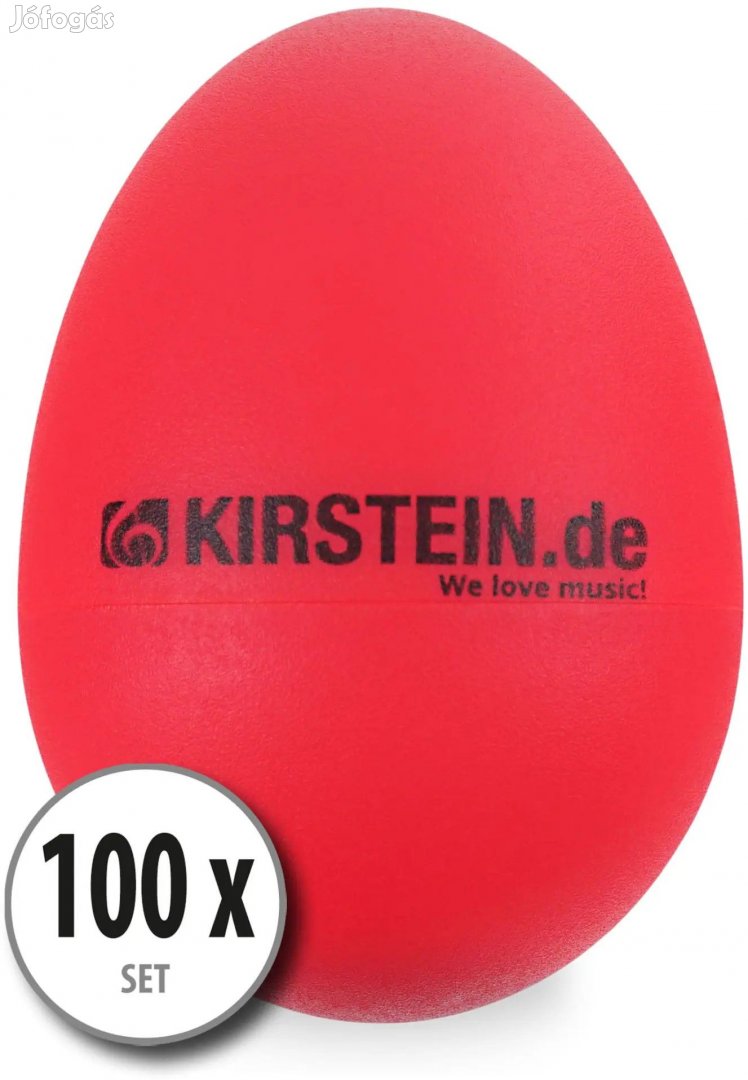 100-Darabos KÉSZLET Kirstein ES-10R Tojás Csörgő  Piros