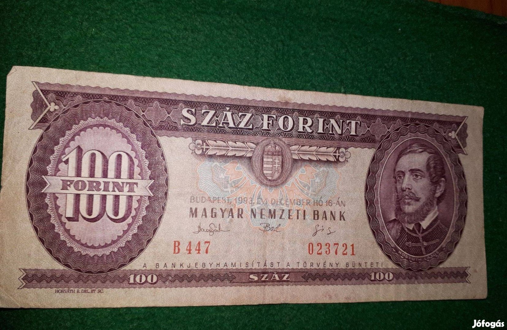 100 Forintos bankjegy 1992 Forgalomban volt
