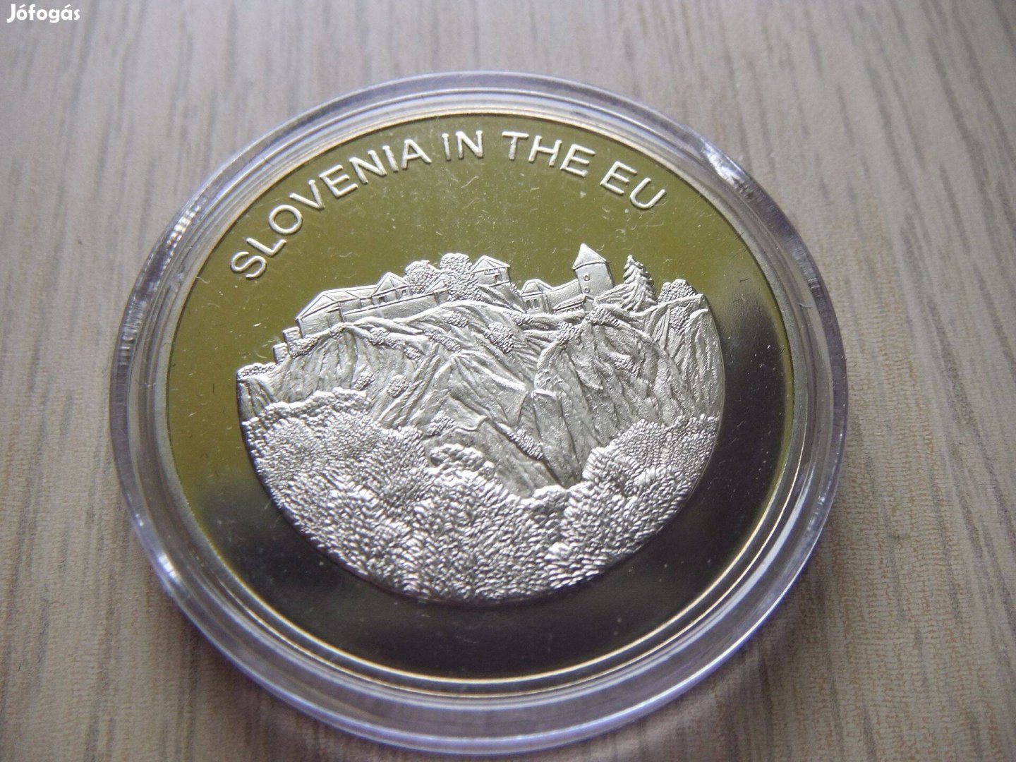 100 Líra Egyesült Európa Emlékérem 2004 Szlovénia + Tanúsítvány