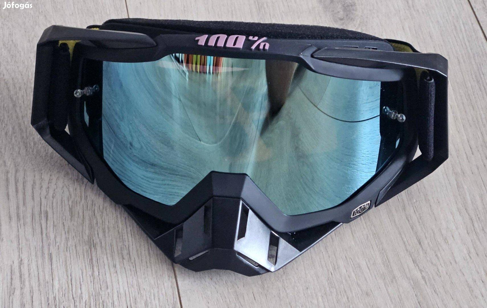 100% Cross szemüveg krossz motoros MX napszemüveg orrvédővel Új