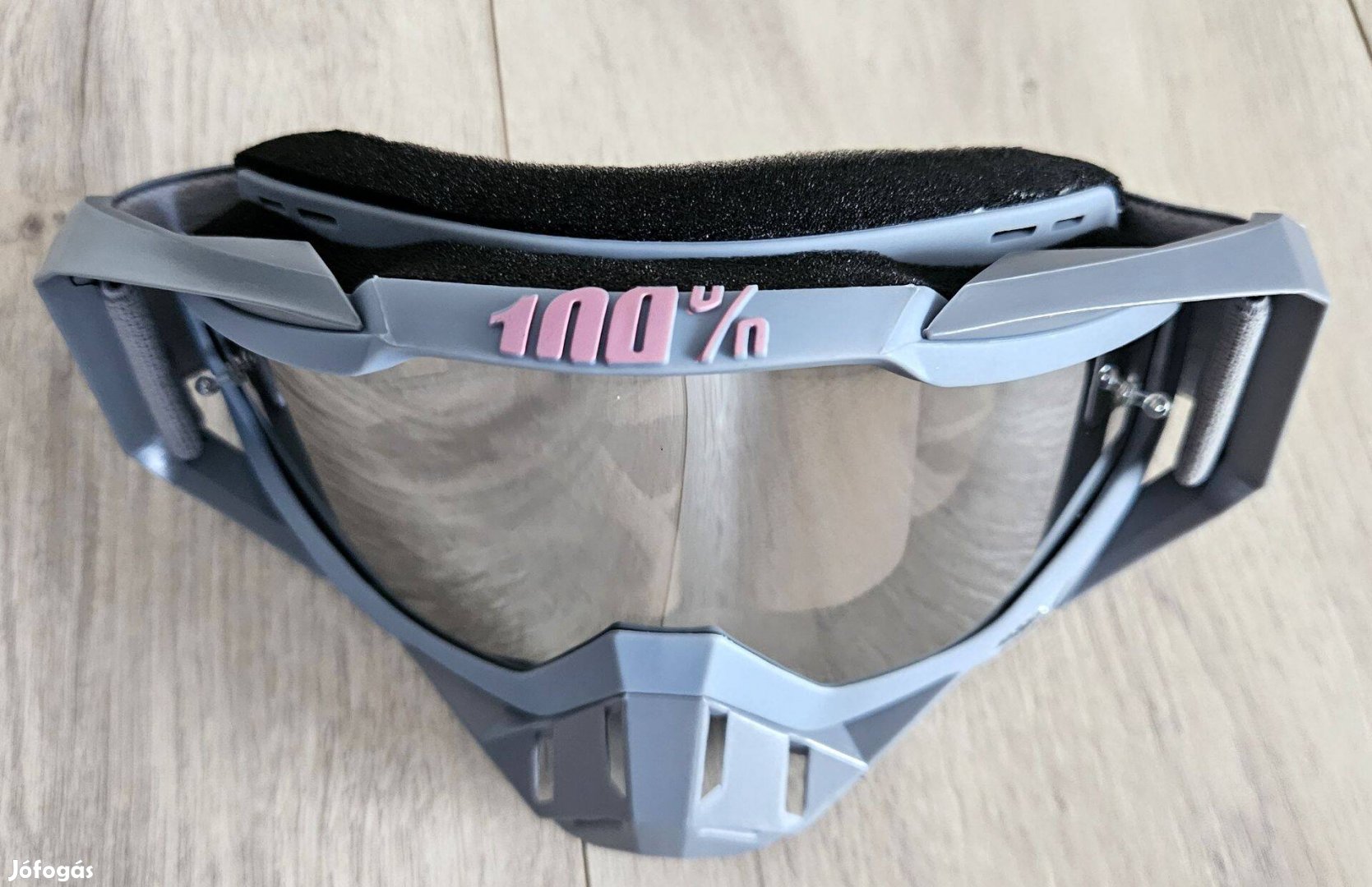 100% Enduro szemüveg krossz motoros MX napszemüveg orrvédővel matt