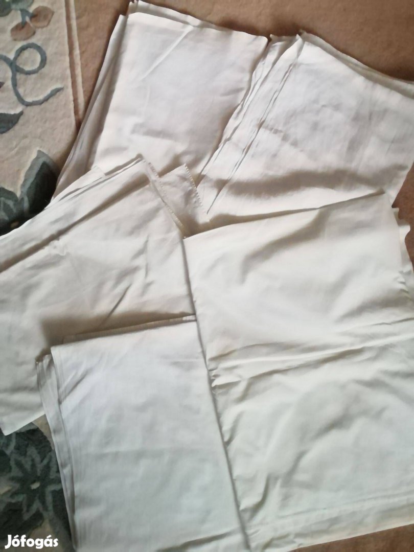 100 pamut fehér lepedő