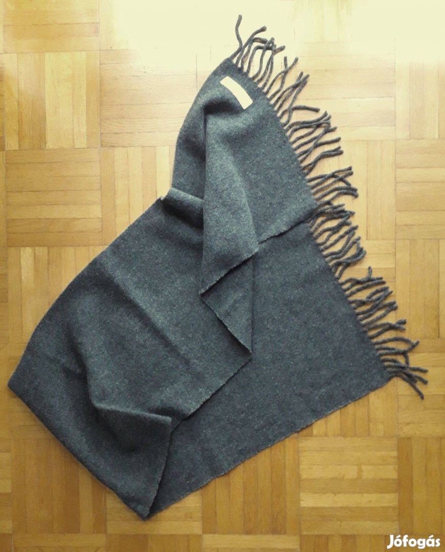 100 valódi bárány gyapjú sál, új, szürke