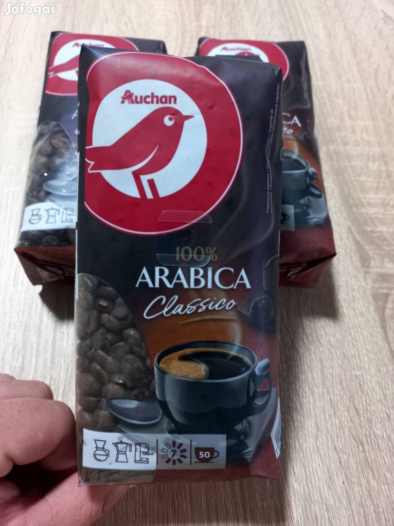 100% arabica szemes kávé.