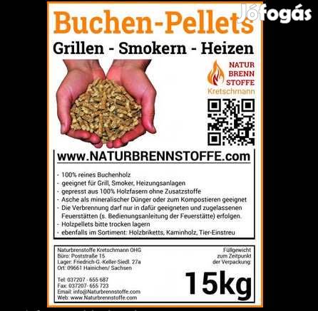 100%-os tisztaságú élelmiszeripari bükkfa pellett 15kg (2614)