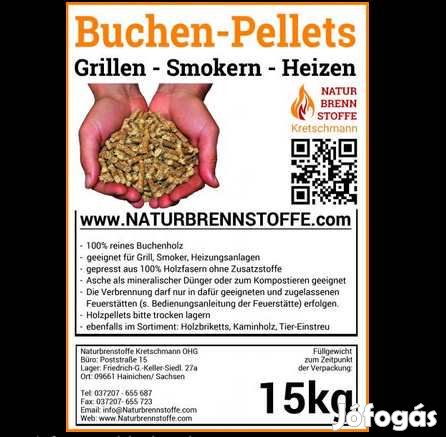 100%-os tisztaságú élelmiszeripari bükkfa pellett 15kg (2614)