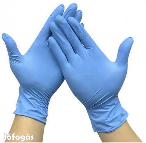 100 db Nitril GumikesztyŰ S-Méret Kék  (4456)