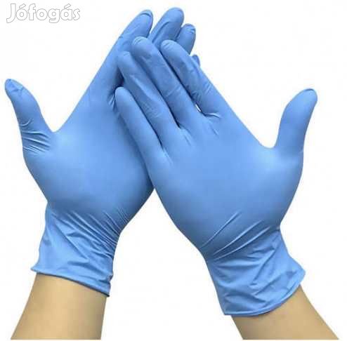 100 db Nitril GumikesztyŰ S-Méret Kék 4456