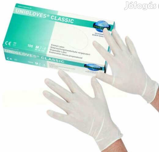 100 db Vinyl GumikesztyŰ M-Méret  (3414)