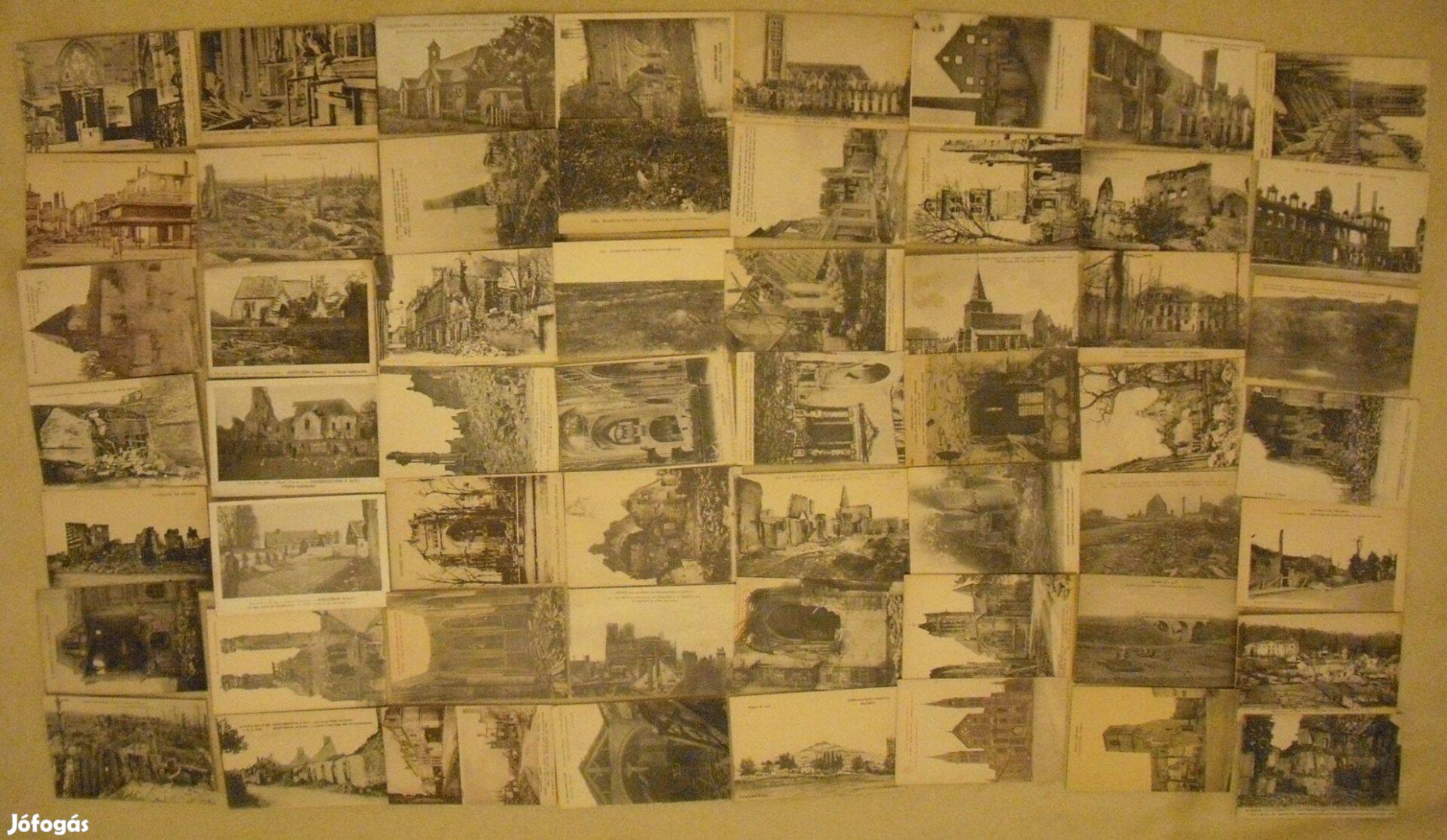 100 db francia képeslap az első világháború utáni