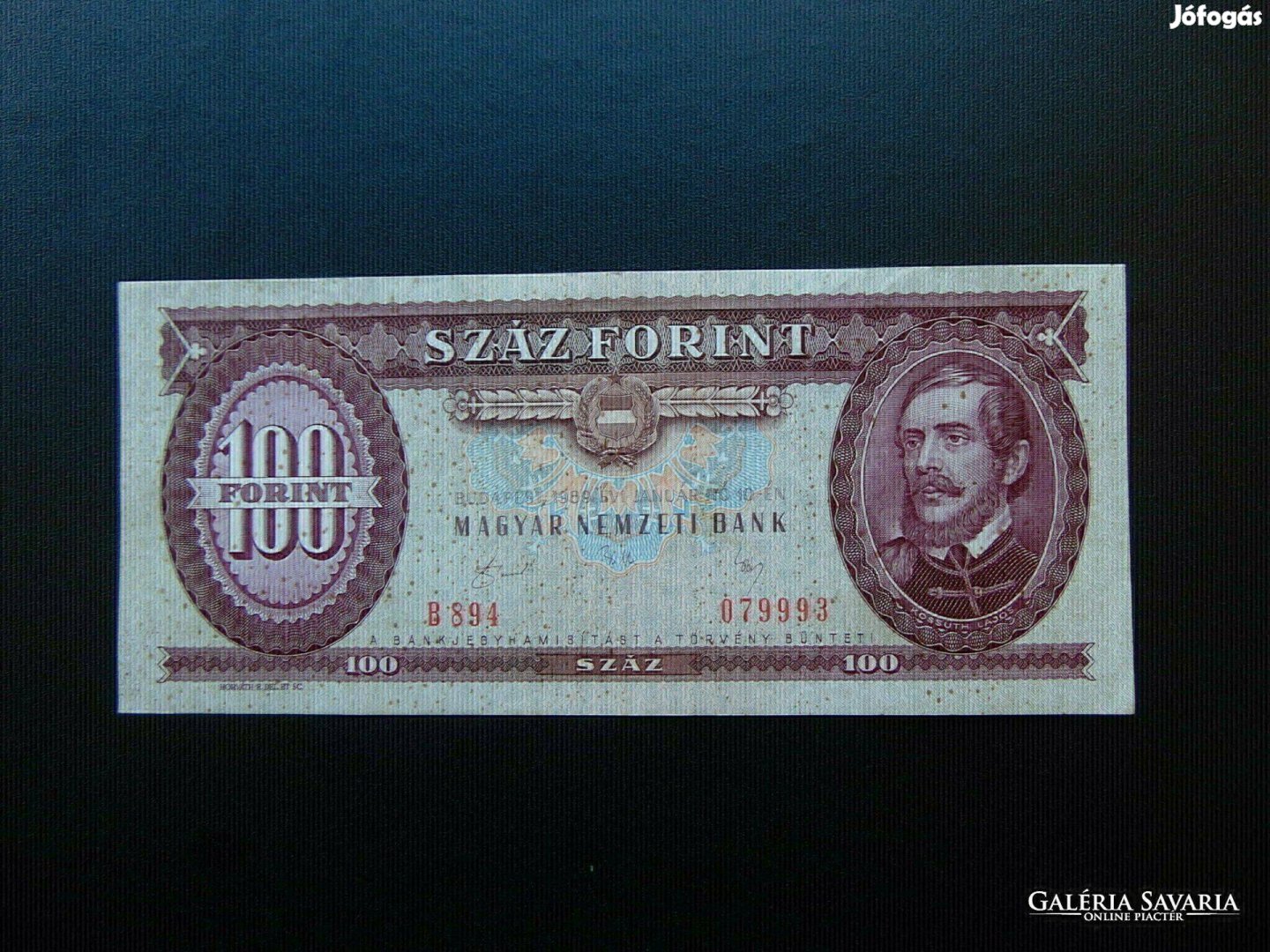 100 forint 1989 B 894 Nyomdahibás bankjegy !