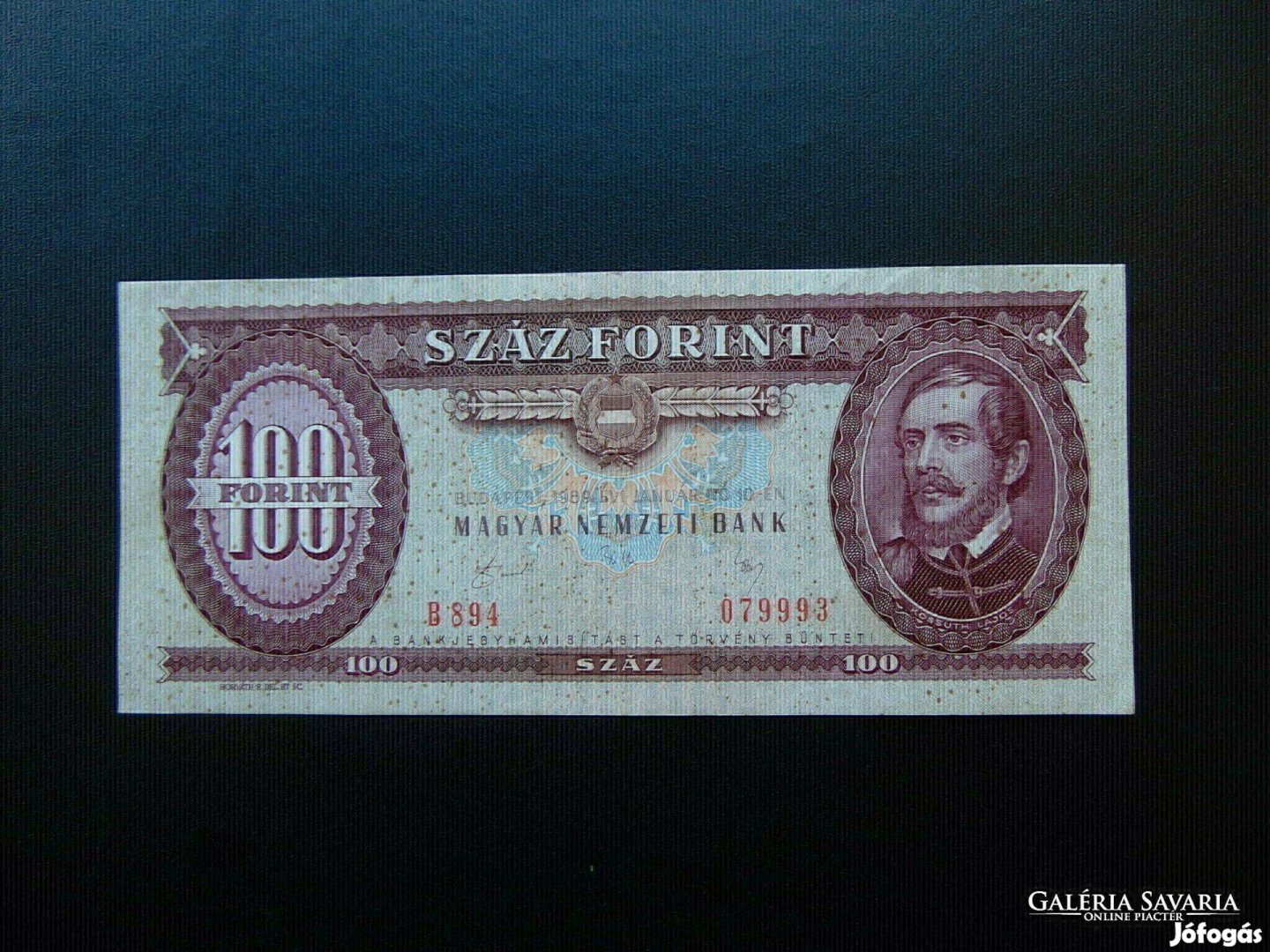 100 forint 1989 B 894 Nyomdahibás bankjegy !!!!