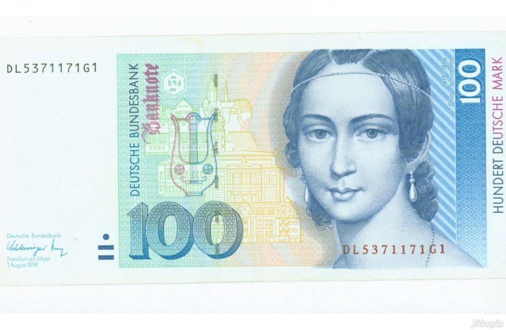 100 márkás bankjegy, 1991.08.01, 100 márka/Deutsche Mark