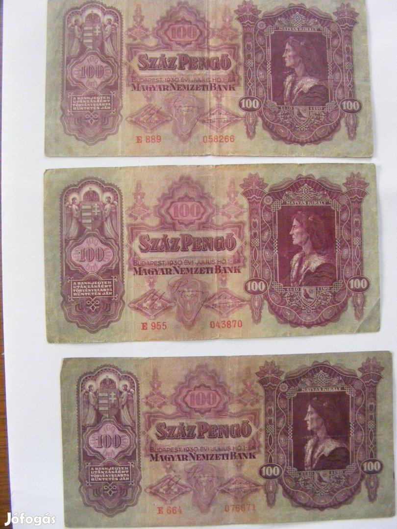 100 pengő 1930. július 10