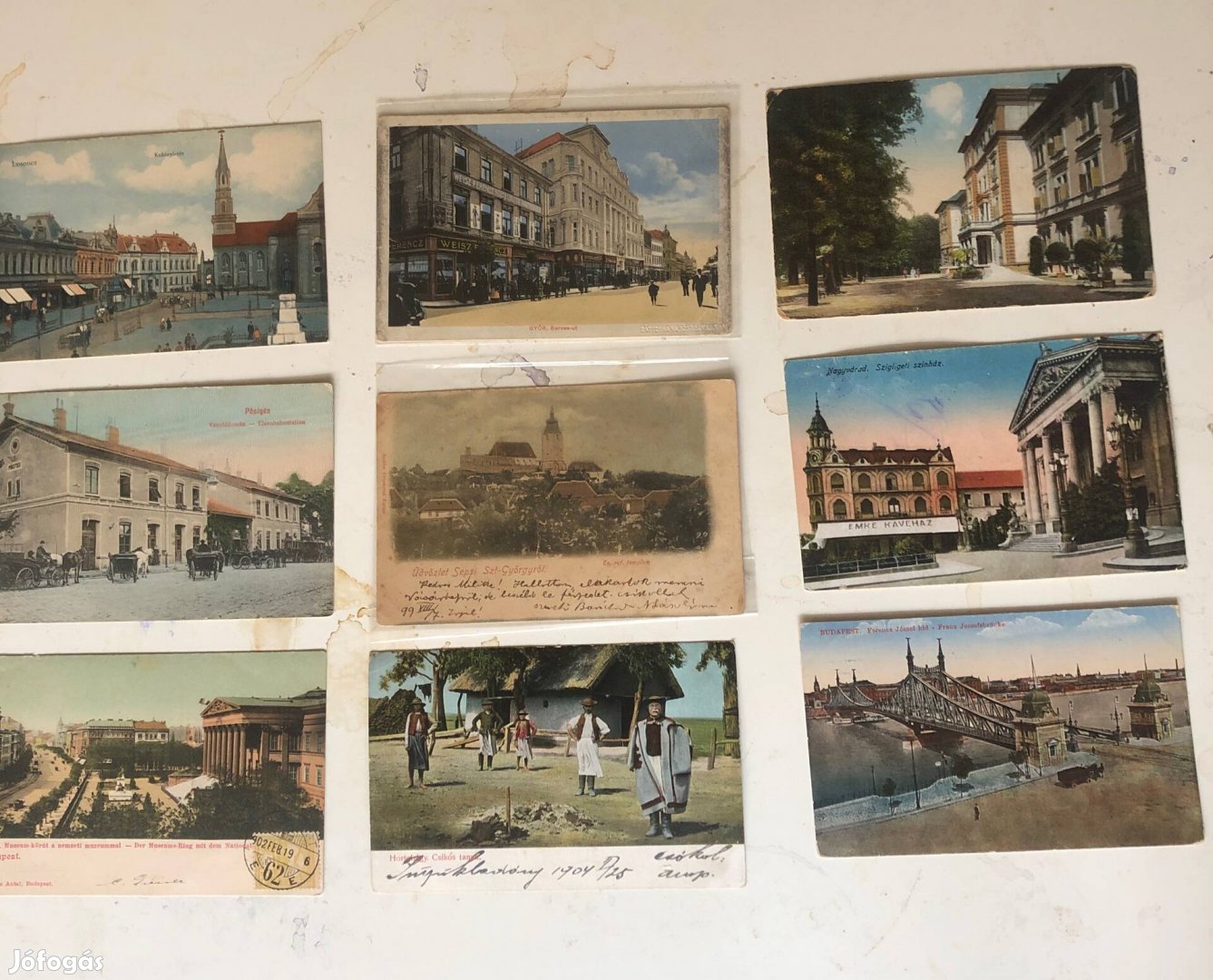 100 régi magyar képeslap: vasút, falu, város, militária