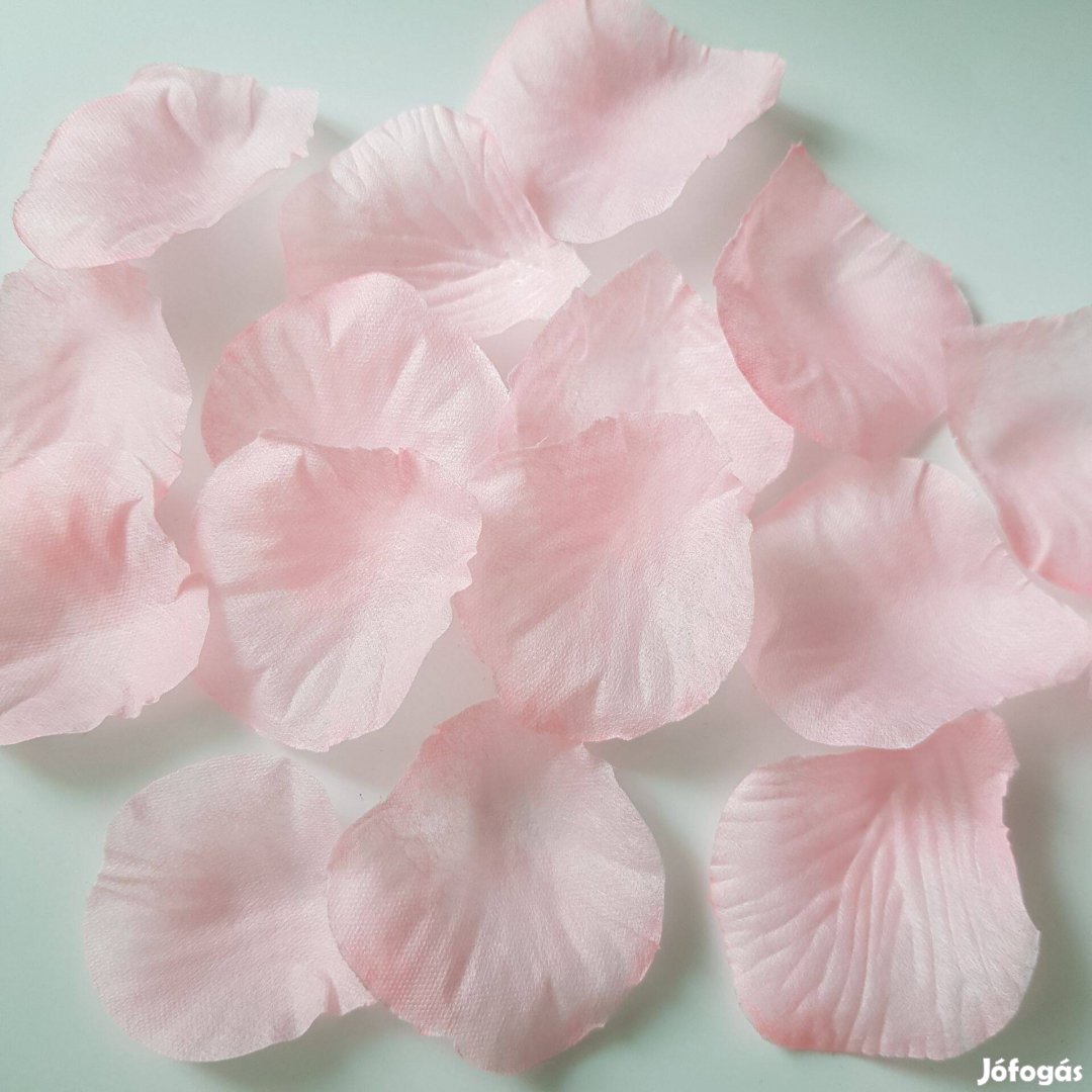 100db-os textil virágszirom, rózsaszirom szirom csomagok Babarózsaszín