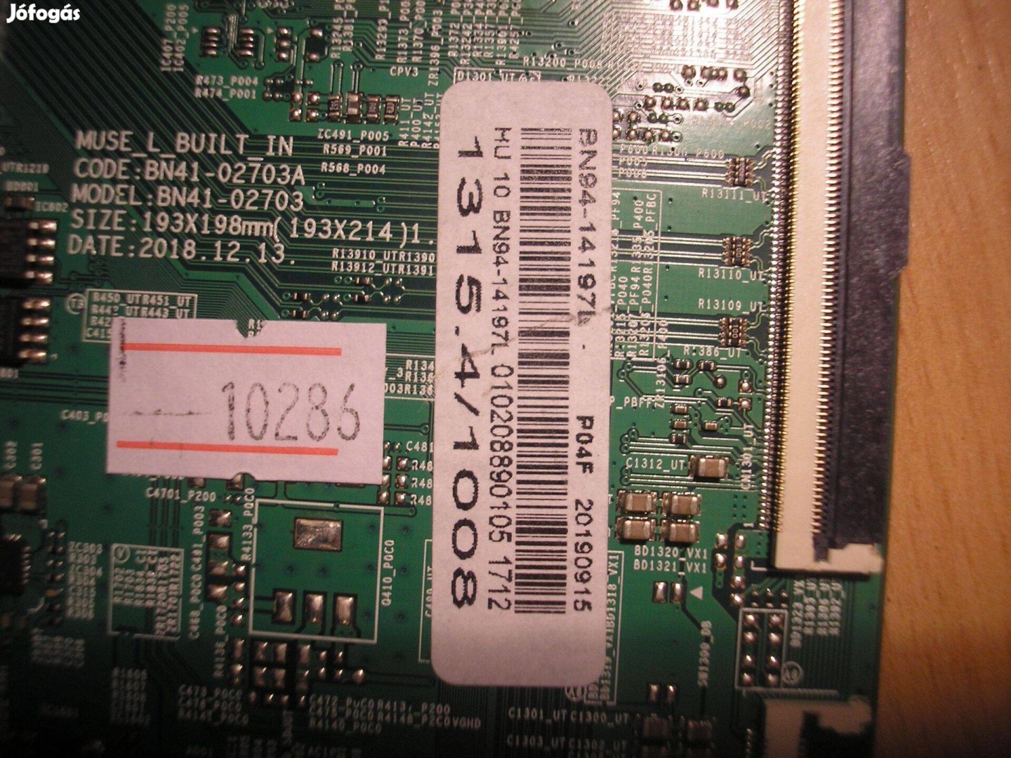 10286 sérült Samsung UE55RU7172U mainboard BN41-02703A BN94-14197L 'SS