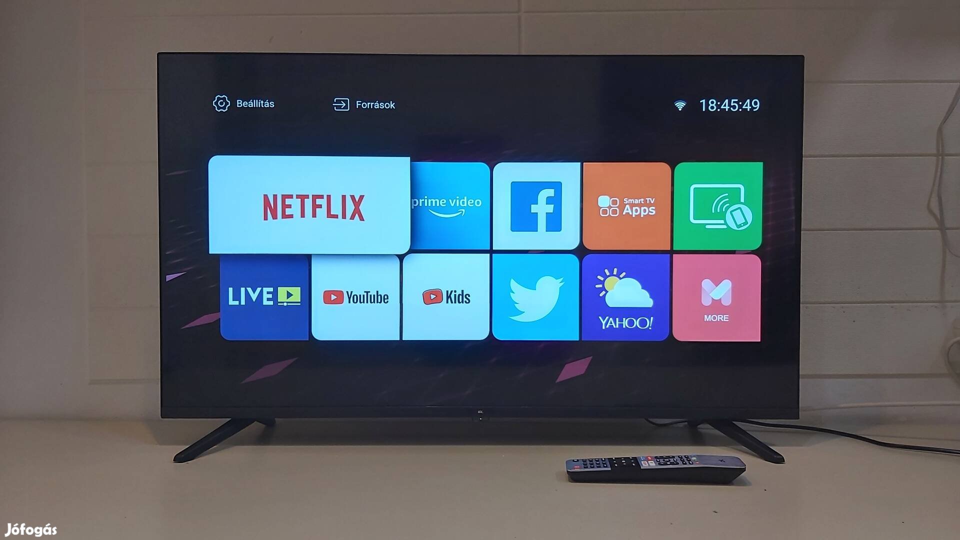 102cm-es,wifis,smart,full-HD OK LED tv újszerű állapotban eladó