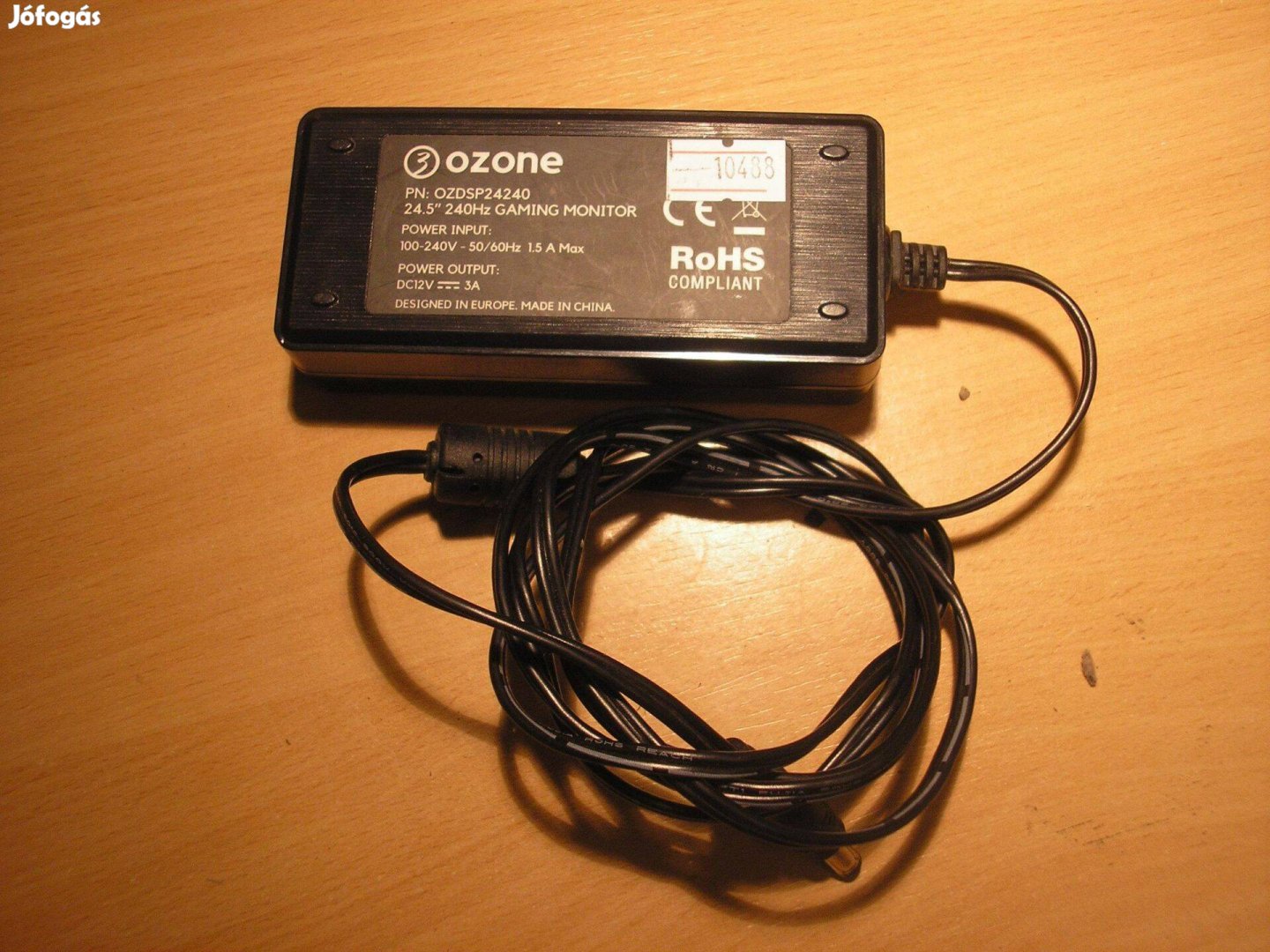 10488 Ozone 24,5" LCD LED monitor tápegység 12V 3A 35W 5,5/2,2mm Ozdsp