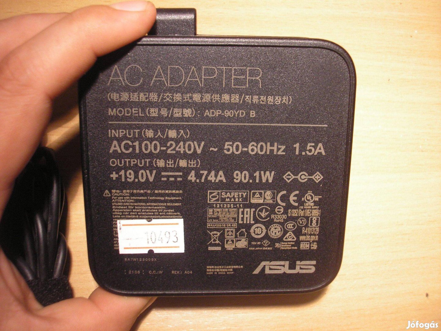 10493 Asus 19V 4.74A 90W 5,5/2,5mm tápegység adapter töltő laptop note