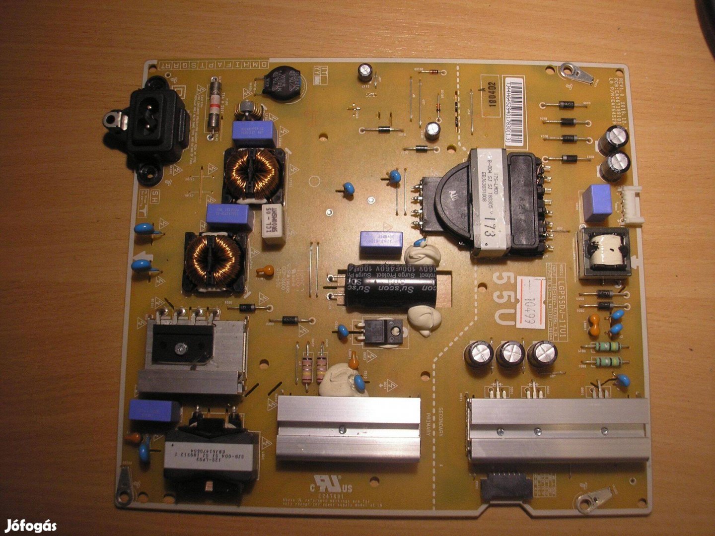 10499 LG 55Uj6300 tápegység Lgp55DJ-17U1 REV1.0 EAX67189101 (1.4) Eay5